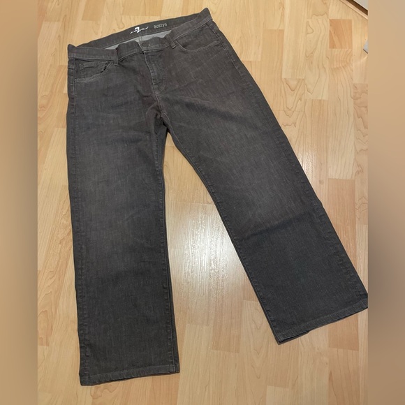 7 Seven For All Mankind Austyn Relaxed Jeans Men Denim Pants W 36” Grey - Picture 3 of 6